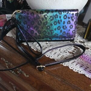 Holographic Leopard Print Crossbody Bag
